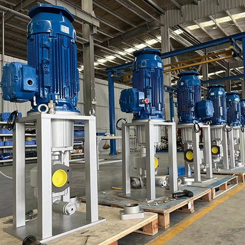 Vertical pump set